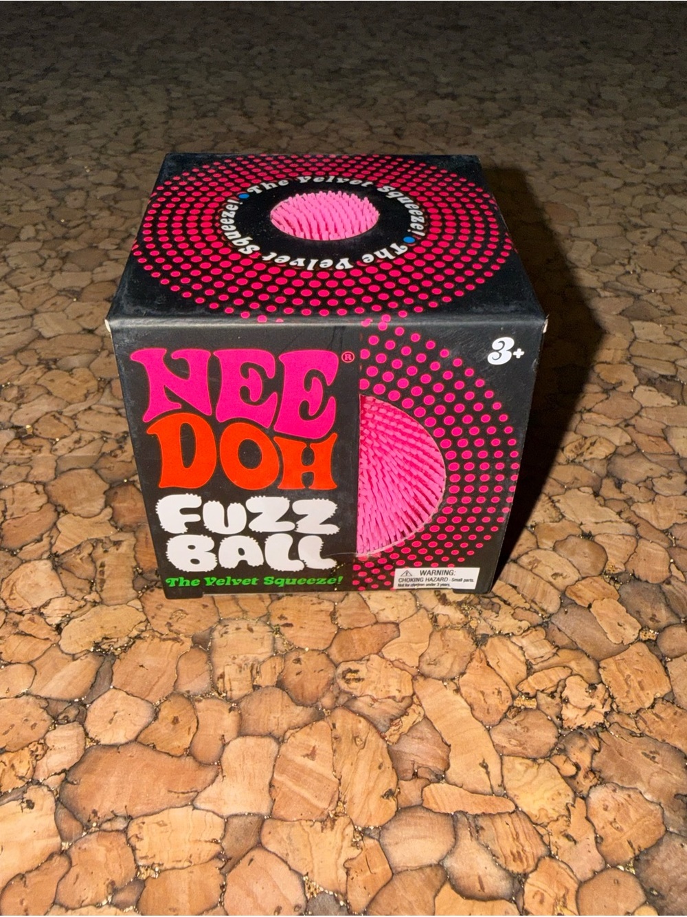 NeeDoh Fuzz Ball Velvet Squeeze- Pink